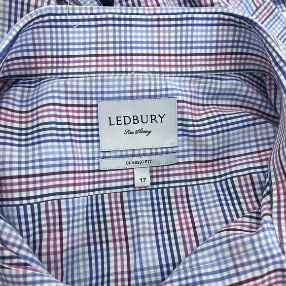 Sz‎ 17 Classic Fit Ledbury Long Sleeve Button Down Dress Shirt - Picture 9 of 9
